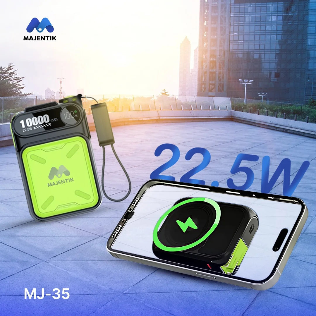 majentik mj-35 (10000mAh | 22.5W | magsafe ) اشيك باوربانك في مصر