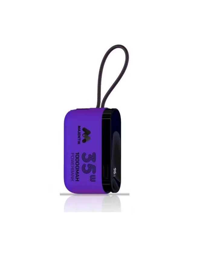 باور بانك بحجم 10 الاف مللي امبير + سرعة شحن 35 واط + كابل تايب سي مدمج