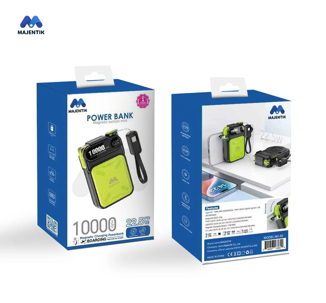 majentik mj-35 (10000mAh | 22.5W | magsafe ) اشيك باوربانك في مصر