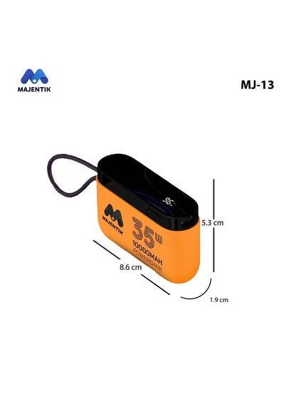 باور بانك بحجم 10 الاف مللي امبير + سرعة شحن 35 واط + كابل تايب سي مدمج